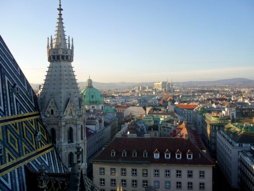 Aussicht vom Stephansdom auf die Wiener Altstadt