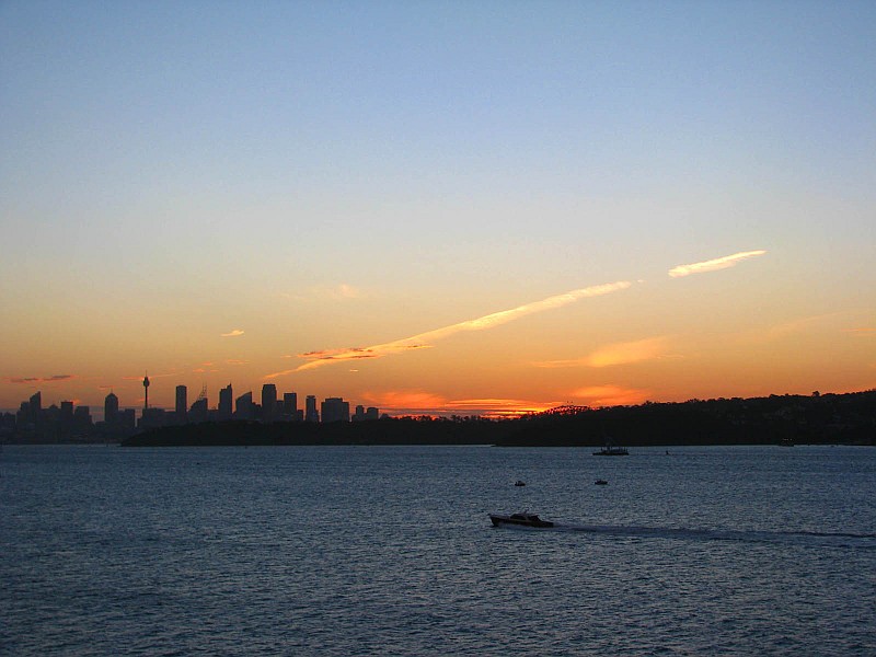 Sydney Skyline bei Sonnenuntergang