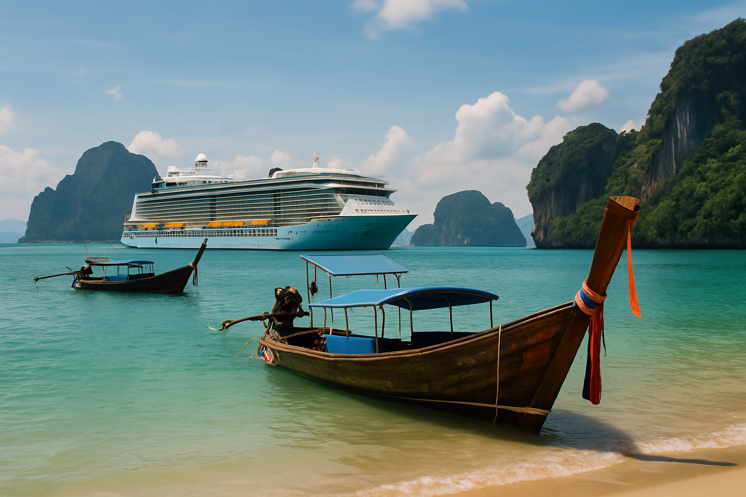 Thailand per Kreuzfahrt: Quantum of the Seas kehrt nach Singapur zurück – und ein neues Luxusschiff entdeckt die Inselküste